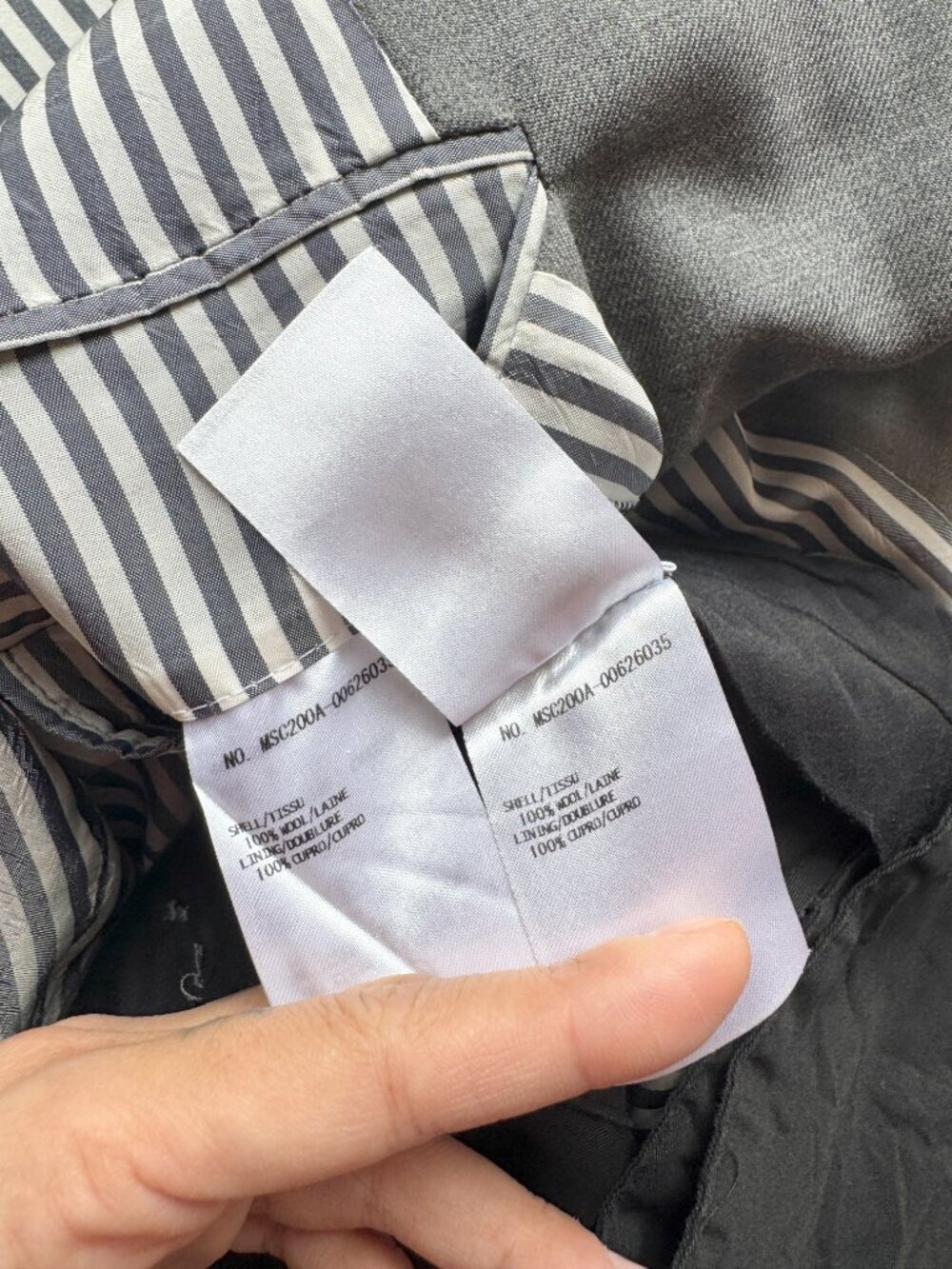 THOM BROWNE Grey 100% Wool Classic Twill 2 Piece Suit, Size 2/M - Picture 16 of 16